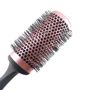 2022 nuovo arrivo piastre spazzola per capelli pettine spazzola lisciante ionica spazzola rotonda in gomma metallica salone