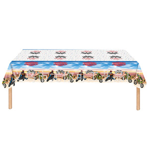 Yunik Motocross <b>Tablecloth</b> 137x274cm Racing Theme Disposable <b>Party</b> Cover - Product Image 3