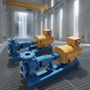 Système d'hydroturbin Mini Francis à énergie libre 10KW 1000KW avec stabilisation de tension AC400V, débit et hauteur de refoulement - Product Image 1