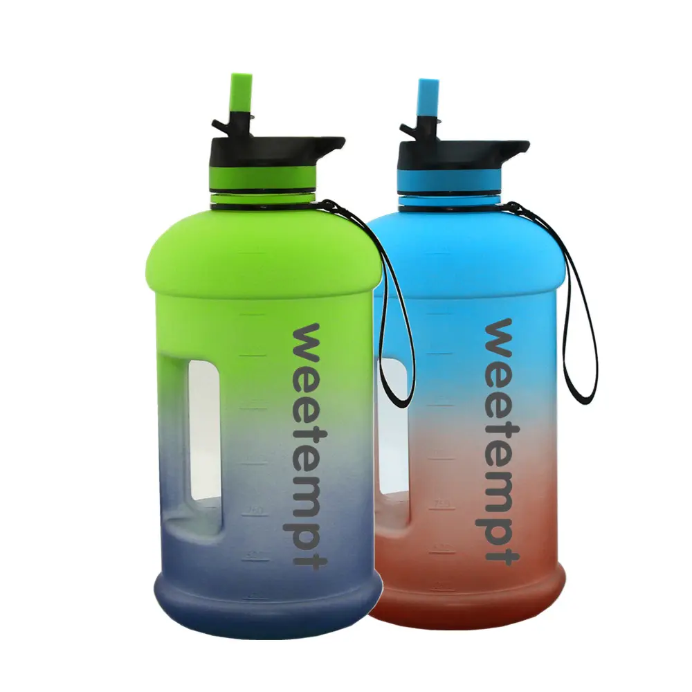 1.3l gym wasser flaschen mit flip deckel matte fitness wasser flasche