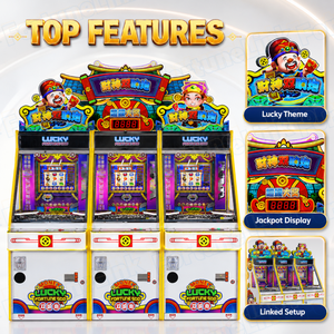 Máquina recreativa Coin Pusher para 3 jugadores, conectable, con sistema de canje de tickets fácil de personalizar, juego de 9 rejillas para FEC - Product Image 6