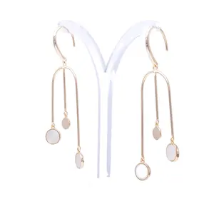 New Arrival Silver Jewelry Supplier Statement Jewelry Sterling Silver 925 Shell Dangle Earrings, Fine Earrings Wire