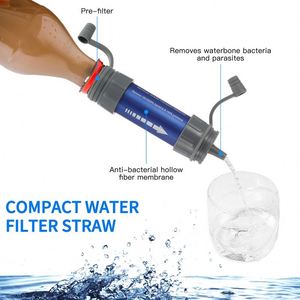 Outdoor Water Filtration System Water Filter Straw Purifier with Drinking Pouch for Emergency Preparedness Camping <b>Backpacking</b> - Product Image 2