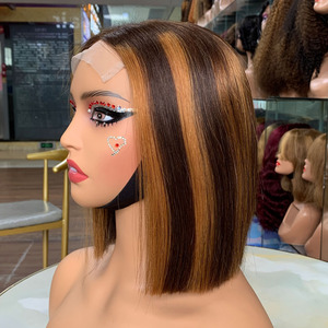 Peluca de Cabello Humano Vietnamita SDD Color Piano de 8 Pulgadas, Estilo Bob Liso, con Cierre de Encaje 4*4 - Product Image 1