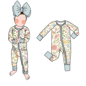 Оптовый заказ: Детский комбинезон-ромпер с двусторонней молнией, принтом, из бамбука, дышащий, моющийся, для новорожденных и детей - Product Image 4