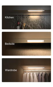 Lampe d'<span class=keywords><strong>armoire</strong></span> de cuisine <span class=keywords><strong>LED</strong></span> moderne ultra-mince capteur rechargeable lumière magnétique USB 6000K lumière inductive blanche <span class=keywords><strong>pour</strong></span> la maison - Product Image 6
