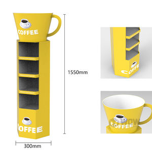 Rak Display Lipat Inovatif yang Dapat Didaur Ulang untuk Produk Kopi, Rak Display Kardus Kustom untuk Promosi Ritel - Product Image 6