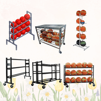 Support de basket-ball pliable multifonctionnel en métal Type de support avec logo imprimé Caractéristiques de conception de support de stockage OEM ODM personnalisé