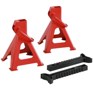 TOPJACK Red Steel Jack Stands Extended Height 3 Ton Capacity Jack Stand For SUV