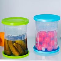 Pot à cornichons et olives en PP de qualité alimentaire, hermétique et étanche, en forme de sablier, pour conserver les cornichons frais