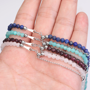 Joyería hecha a mano para mujer, nuevo diseño, estilo clásico, piedra de luna, collar de cuarzo, 2mm, 3mm, accesorio de cara Natural - Product Image 2