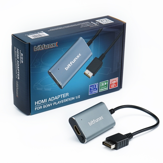 Bitfunx PS2 to HDMI Converter for PS2 PS1 PlayStation 1/2 Game Consoles With RGB to YPbPr Switch Retro Game Accessories