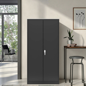 Muebles de oficina de acero negro Gabinete de metal negro Archivador con Vault Safe Locker - Product Image 2