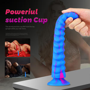 SY Modèle de Dildo Géant Épais en Silicone Liquide Double Couche, Couleurs Mixtes, Étanche, 0,234 kg, Simulation de Pénis, pour Machine à Pénétration Féminine - Product Image 1