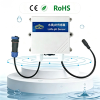Capteur de pH LoRaWAN pour la qualité de l'eau, alimenté en courant continu, transmetteur de pH industriel en ligne, électrode en verre 0-14pH