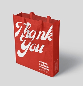 ถุงผ้านอนวูฟเวนรีไซเคิลพิมพ์ลายกำหนดเองถุงช็อปปิ้งแบบใช้ซ้ำได้พร้อมโลโก้ส่วนตัว - Product Image 1