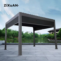 Gazebo extérieur personnalisé, cour, toit rotatif à lames électriques, gazebo extérieur en alliage d'aluminium, auvent de jardin, pare-soleil
