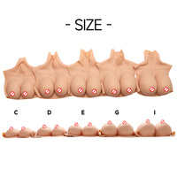 Prothèses mammaires en silicone taille B-I pour travestis et transgenres adultes – Faux seins réalistes pour rehaussement – Plaque mammaire taille adulte