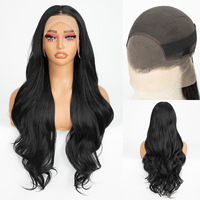 Vente en gros usine : Perruque tissée à la main avec bandeau élastique en dentelle 13*4 pour le front, cheveux longs bouclés, facile à porter au quotidien