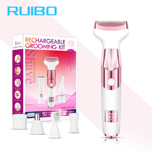 Tondeuse bikini pour femmes 5 en 1, épilateurs, <span class=keywords><strong>rasoir</strong></span> électrique pour femmes, tondeuse pour poils pubiens, <span class=keywords><strong>rasoir</strong></span> pour le <span class=keywords><strong>visage</strong></span>, les aisselles, les jambes - Product Image 1