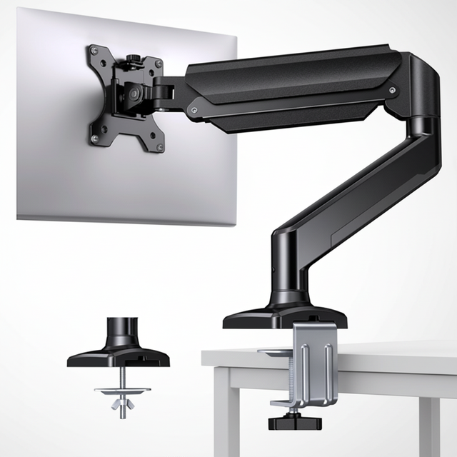 Wholesale Gas Pressure Spring Monitor Arm Riser Stand for 13-32 Inch Screen Adjustable Monitor Bracket for Desk Mount Screen