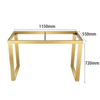 Pieds de table à manger personnalisés OEM en laiton doré, cuivre, fonte, base de meuble en métal