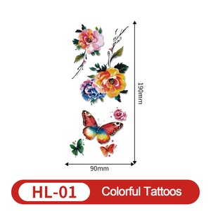 Adesivi per tatuaggio impermeabili temporanei con fiori <span class=keywords><strong>personalizzati</strong></span> da donna con Design di carta Sexy - Product Image 2
