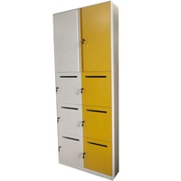 Casier métallique de rangement, armoire de sécurité en acier, avec trous d'aération, idéal pour le bureau, offre spéciale de 10 pièces