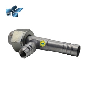 FMMTH0032 5/8 # Raccord femelle à barbillon 180 degrés avec joint torique pour R134a, avec valve et écrou 18mm M241.5, pour tuyau de réfrigérant AC - Product Image 4