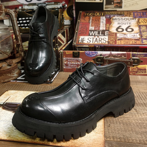 Mocasines de Cuero para Hombre 2026, Hechos a Mano, con Suela Gruesa y Tacón Alto, Zapatos Modernos para Otoño, Eventos Formales, Fiestas y Bodas - Product Image 3