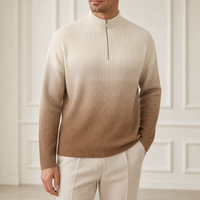 Streetwear Herren Baumwoll-Acryl-Mischung Reißverschluss-Strickjacke Ferninfrarot Maschinenwaschbar Stehkragen Direkt vom Hersteller Kundenspezifisches OEM