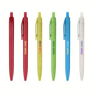 Environmentally Friendly Wheat Straw Material <b>Ballpoint</b> <b>Pens</b> with Custom Logo Multi Color Writing <b>Pen</b> - Product Image 2