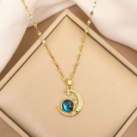 Kalung Zirkonia Dream Planet Micro-Set dengan Tali Gelang yang Dapat Disesuaikan, Gaya Mewah Sederhana Elegan untuk Wanita, Rantai Fashion
