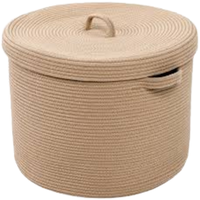 Lot de 3 paniers à plantes modernes bicolores en corde de coton faits à la main, écologiques, avec manchon conique multifonctionnel et doublure imperméable pour intérieur