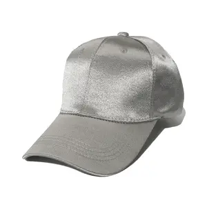 แฟชั่นซาตินผ้าไหม Trucker หมวกผู้หญิงผู้ชายโพลีเอสเตอร์ Snapback หมวกเปล่าเบสบอลหมวกปรับ