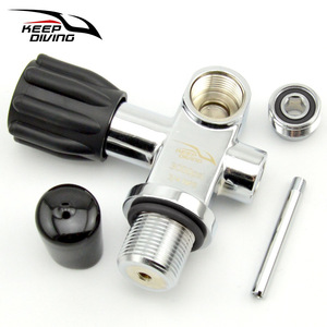 วาล์วถังดำน้ำแบบสกูบา 300 บาร์ G3/4 สแตนเลสสตีล DIN Yoke แบบยูนิเวอร์แซลสำหรับดำน้ำ - Product Image 1