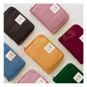 Bolsa de libro personalizada diario <span class=keywords><strong>agenda</strong></span> cuaderno tela lona algodón cubierta con cremallera con bolsillo A5A6B5B6 - Product Image 1