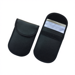 Étui de protection pour clé de voiture en fibre de carbone PU anti-RFID, pochette Faraday pour clés, porte-clés antivol - Product Image 4