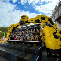 Manège extérieur de parc d'attractions, manège rotatif Robocop en fibre de verre pour 16 personnes, à vendre