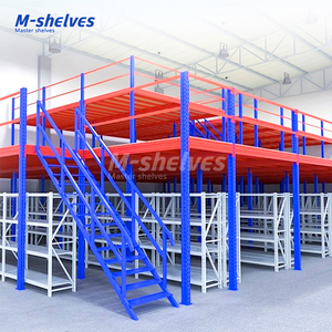 Ruimtebesparend magazijn mezzaninevloer stellingsysteem maximaliseert verticale opslagruimte - Product Image 1