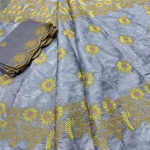Nueva Llegada, <span class=keywords><strong>Tela</strong></span> Bazin Riche Bordada Resistente al Agua, 5+2 Yardas, Vestido Africano Tejido Jacquard para Niñas 6B25102601 - Product Image 6