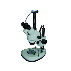 配有显微镜相机的5.0mp通用串行总线数字三目显微镜