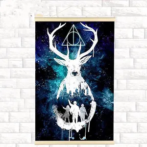 Wooden Poster Hanger fashion deer Diamond Painting scroll DIY painting