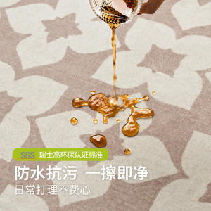 Tapis rectangulaire Jinrui Vintage Chic, résistant aux taches, pour salon et chambre, imprimé, tissé, nettoyage facile - Product Image 1