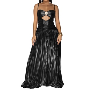 Vestidos de Fiesta Elegantes para Mujer, sin Tirantes, Largos hasta el Suelo, Cintura Natural, con Brillo y Estampado Digital - Product Image 5