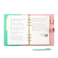 Benutzer definierte neue niedliche Lose blatt transparente PVC 6 Ringe Binder Planer Notizbücher Briefpapier A6