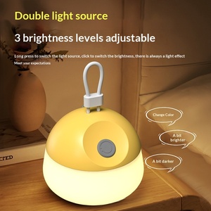 <span class=keywords><strong>Lampe</strong></span> de camping à lumière blanche d'extérieur, éclairage portable pour tente, longue durée de vie de la batterie, <span class=keywords><strong>lampe</strong></span> d'ambiance à lumière jaune, rechargeable en silicone - Product Image 2