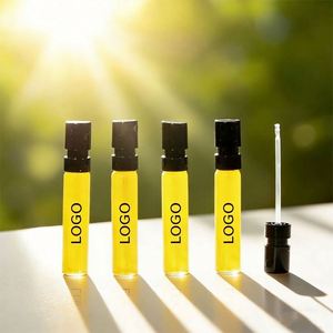 Eco-friendly Recyclable Custom Empty Round clear <b>Perfume</b> <b>Sample</b> <b>Bottle</b> 1.5ml 2ml 3ml 5ml Mini <b>Perfume</b> <b>Bottle</b> With Spray Cap - Product Image 1