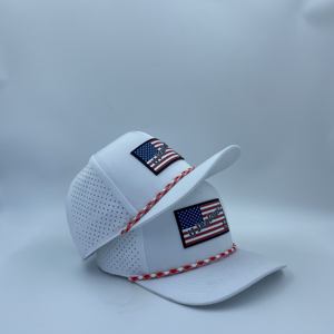 野球帽PVCパッチロープハット5パネルパフォーマンスゴルフキャップハットカスタムロープ付きフレームハット - Product Image 3