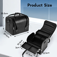 Valise de toilette de voyage personnalisée de grande capacité, organisateur imperméable, trousse de maquillage, valise de rangement pour les ongles, sac de maquillage pour les cosmétiques